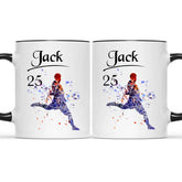 Tasse personnalisée avec nom personnalisé pour joueur de football, cadeau de sport pour petit-fils, petit-ami, papa, mari